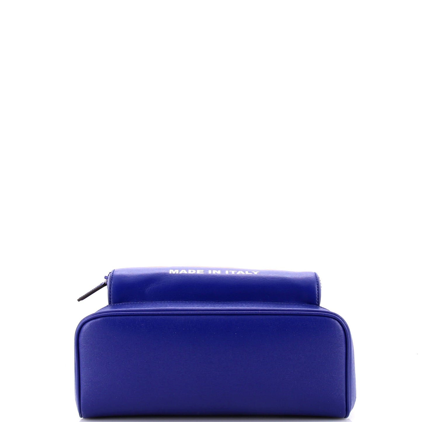 Zip Pocket Backpack Logo Print Leather Medium