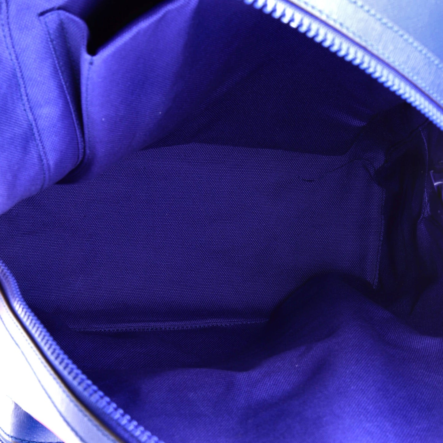 Zip Pocket Backpack Logo Print Leather Medium