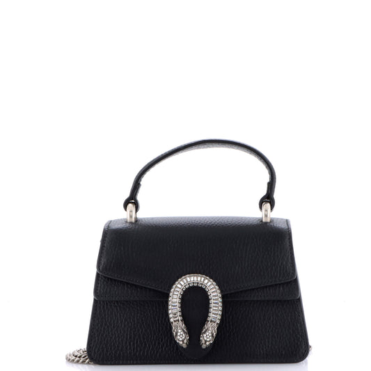Dionysus Top Handle Bag Leather with Crystals Mini