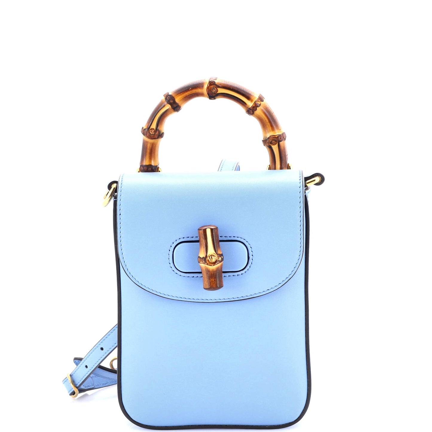 Bamboo Top Handle Backpack Leather Mini