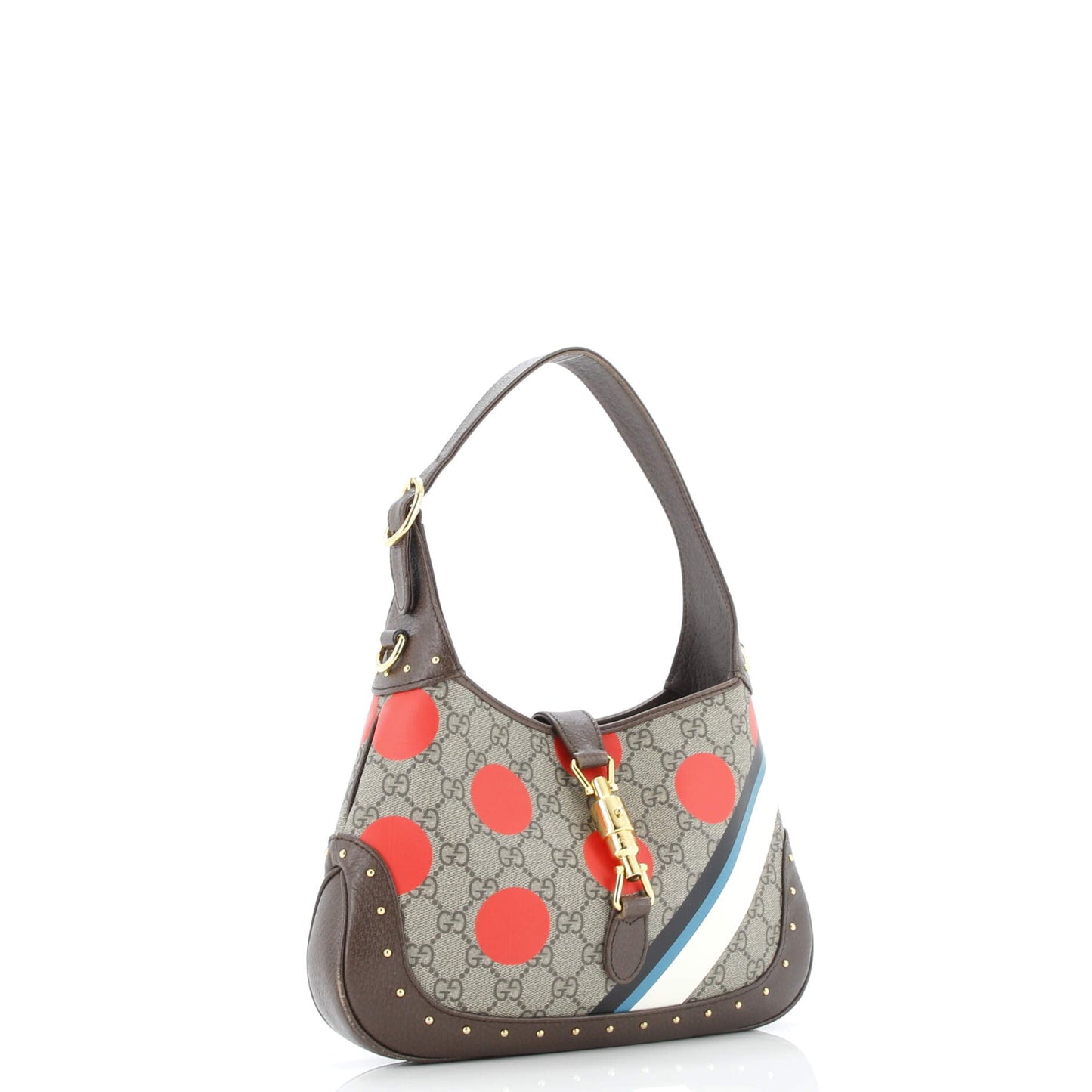 Jackie 1961 Hobo Studded Printed GG Coated Canvas Small