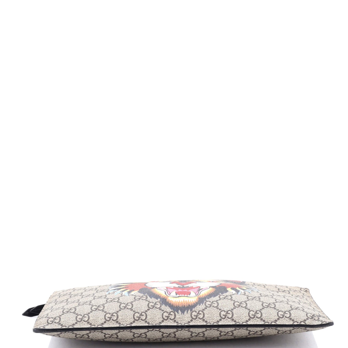 Zipped Pouch Angry Cat GG Coated Canvas Large