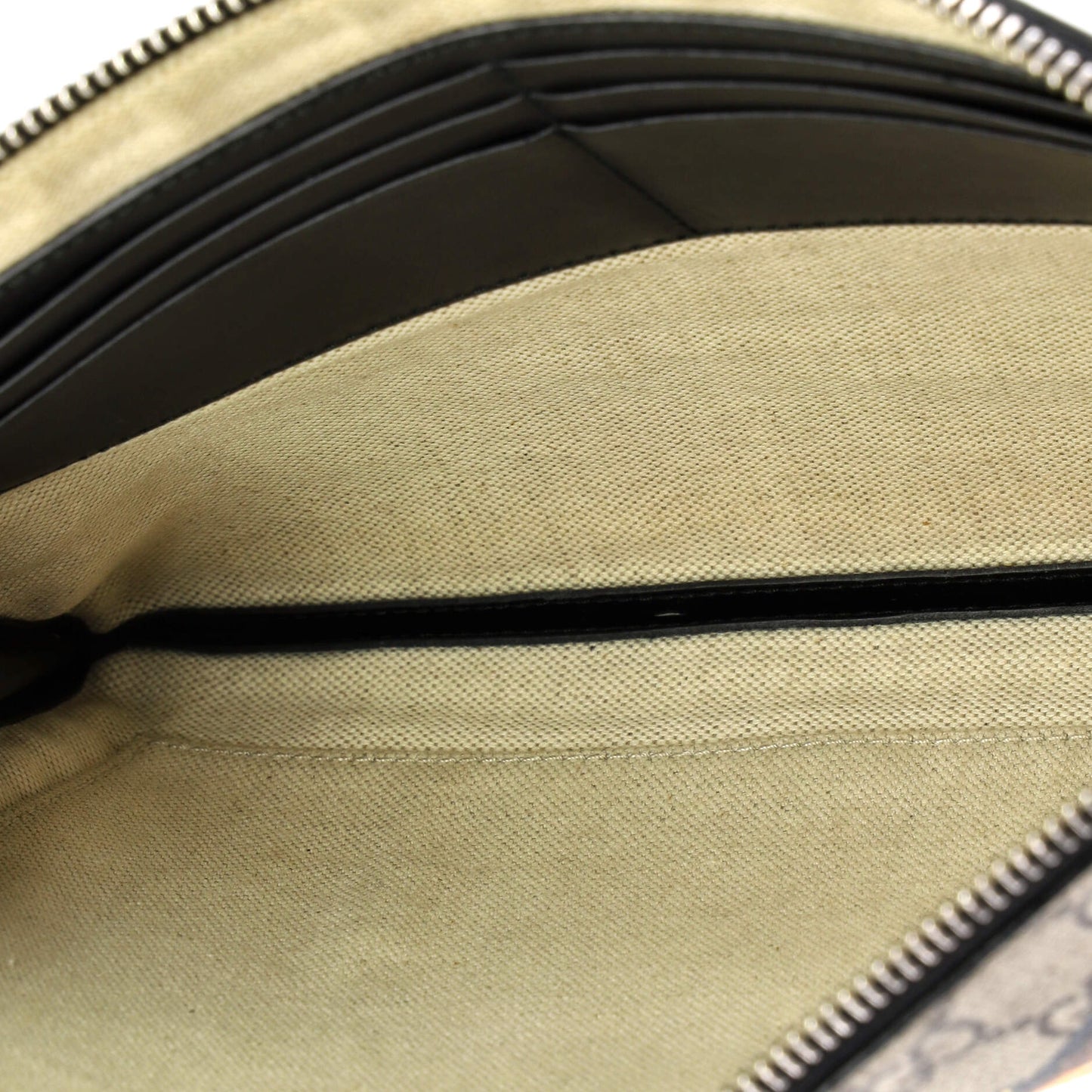 Zipped Pouch Angry Cat GG Coated Canvas Large