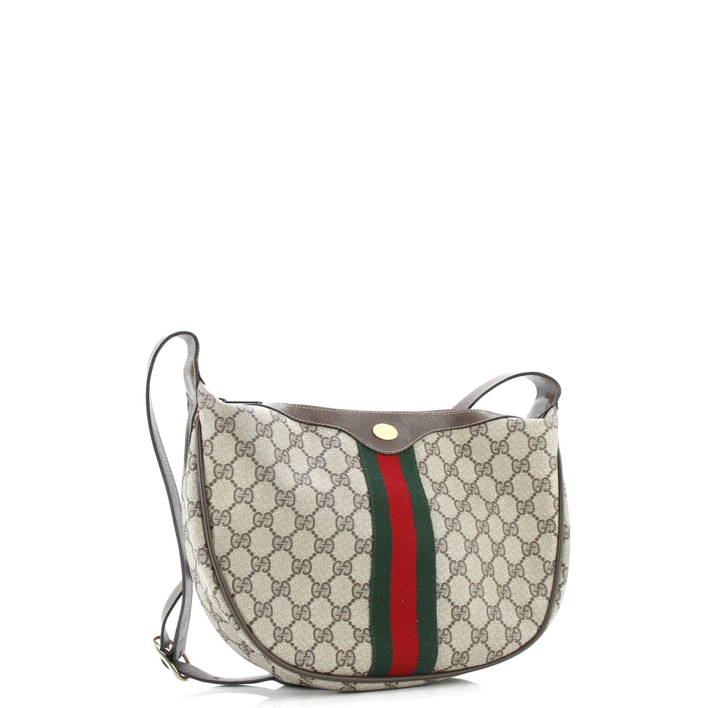 Ophidia Half Moon Hobo GG Coated Canvas Small