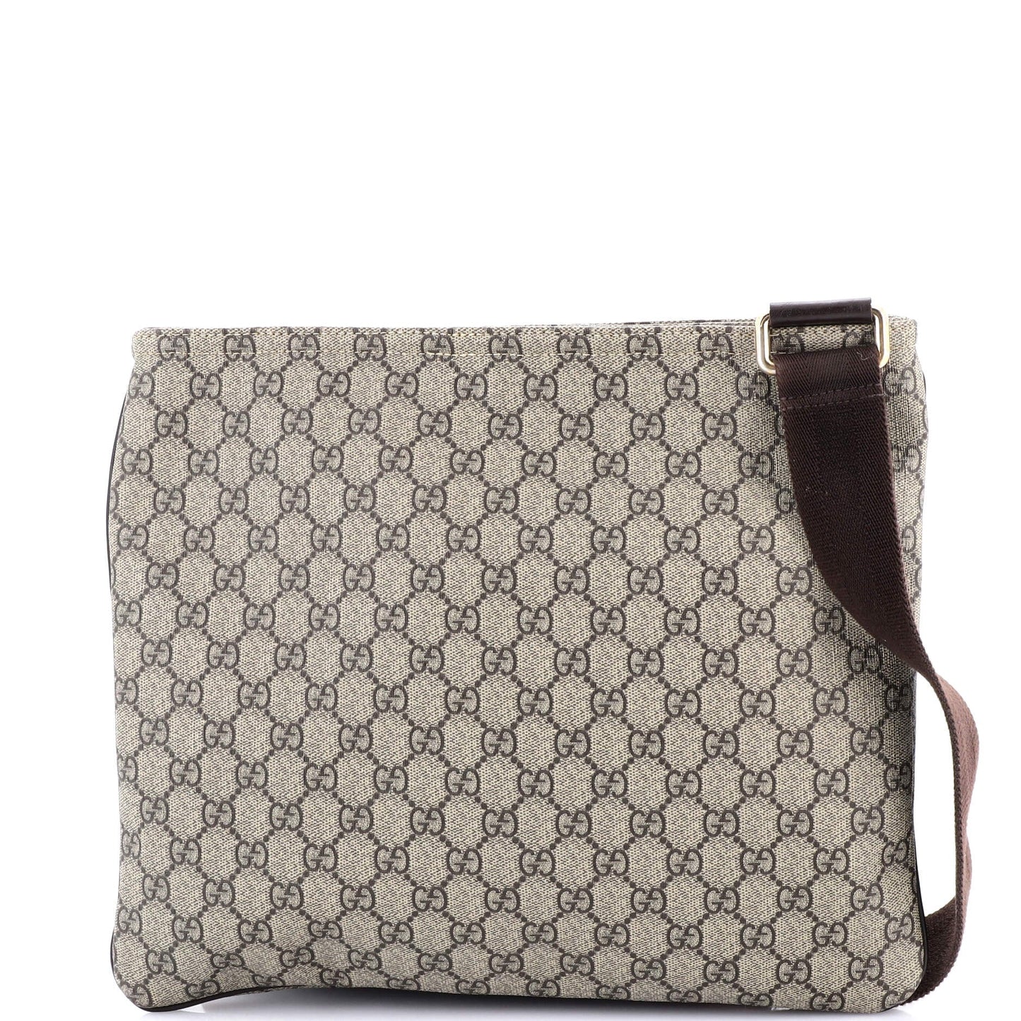 Zip Top Messenger Bag GG Coated Canvas Large