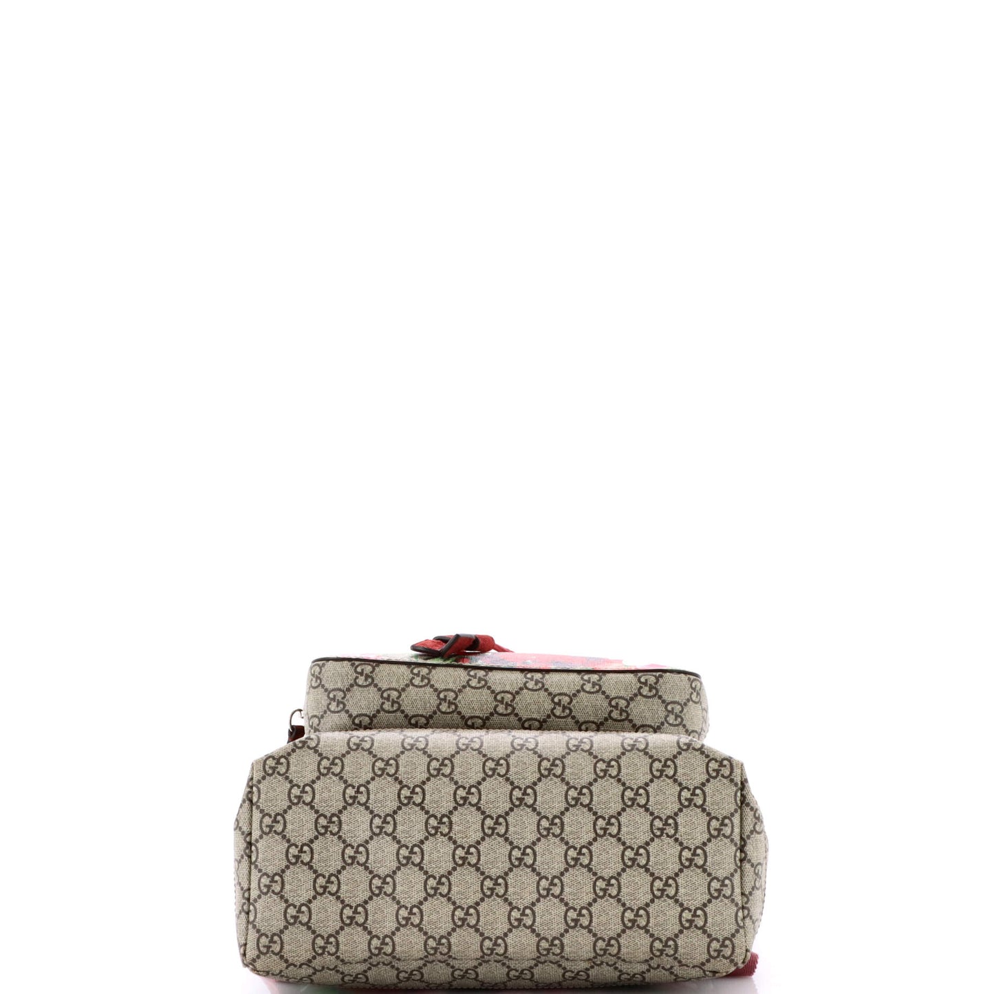 Buckle Backpack Blooms Print GG Coated Canvas Medium