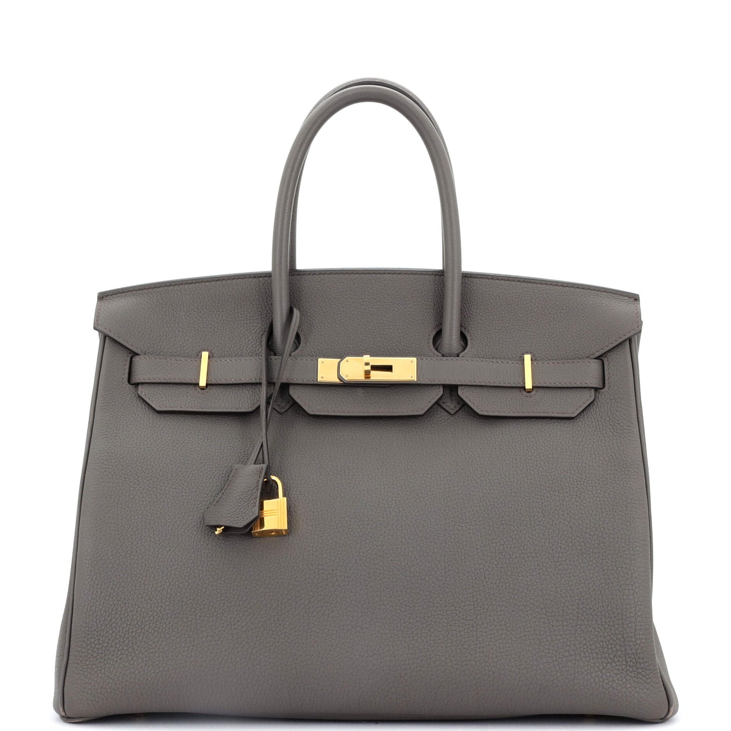 Birkin Handbag Grey Togo with Gold Hardware 35