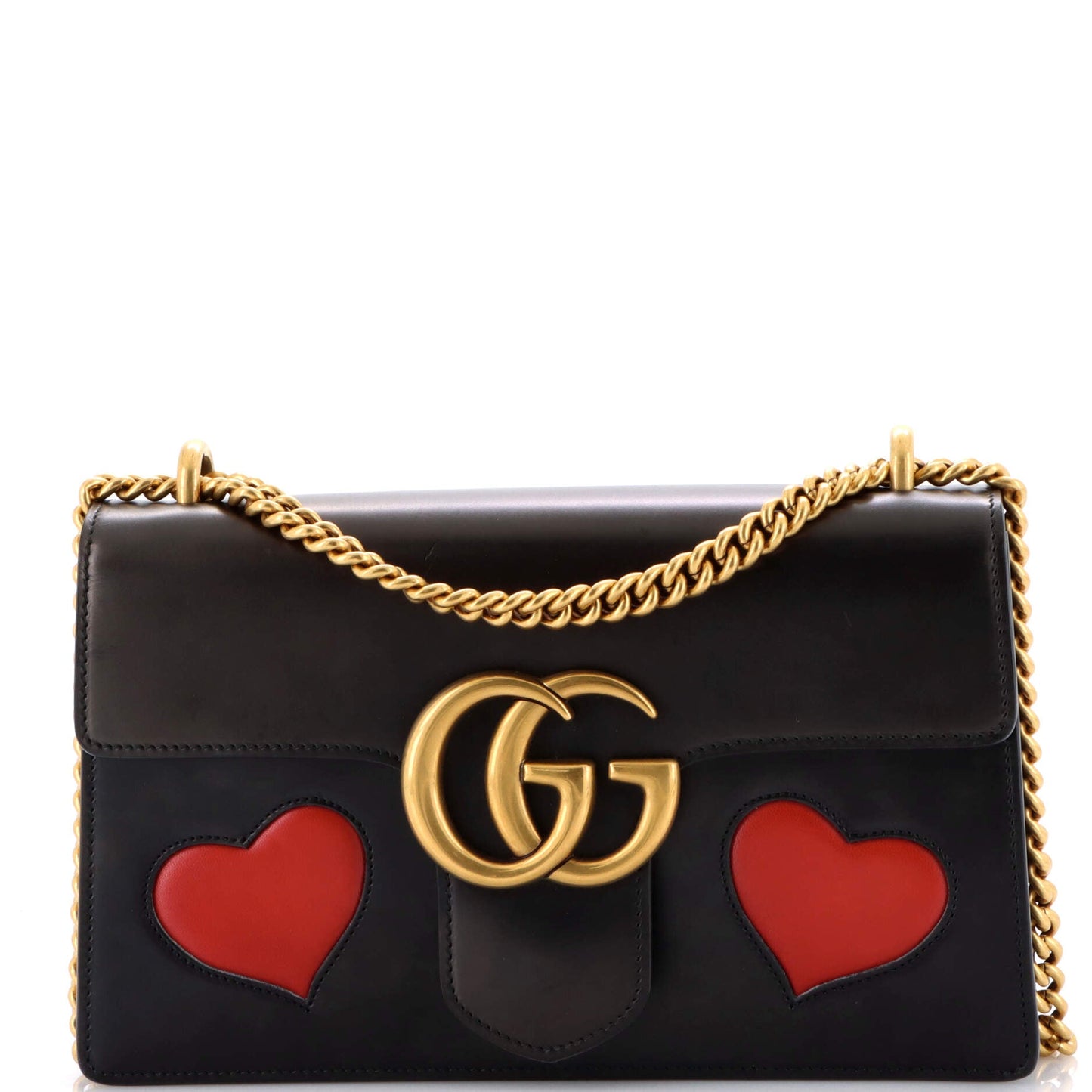 Marmont Chain Shoulder Bag Patchwork Leather Medium