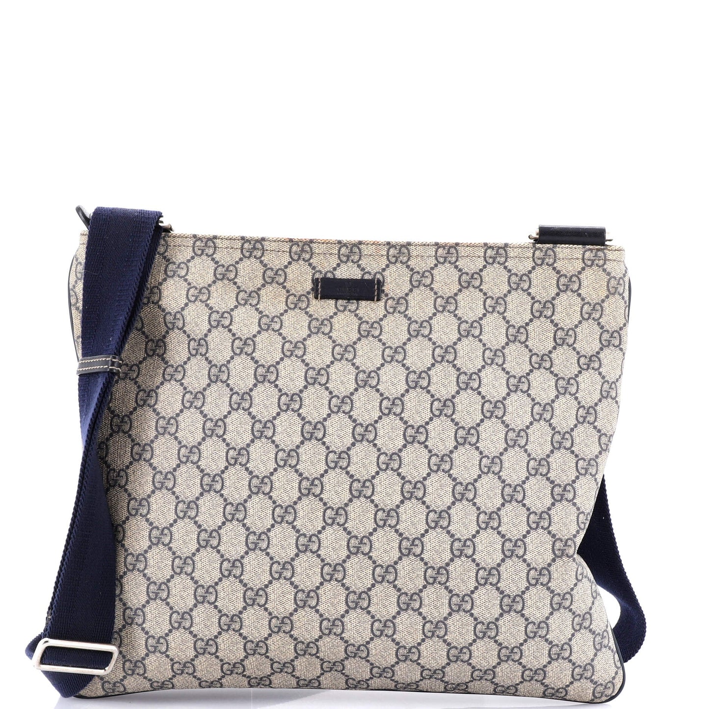 Zip Top Messenger Bag GG Coated Canvas Large