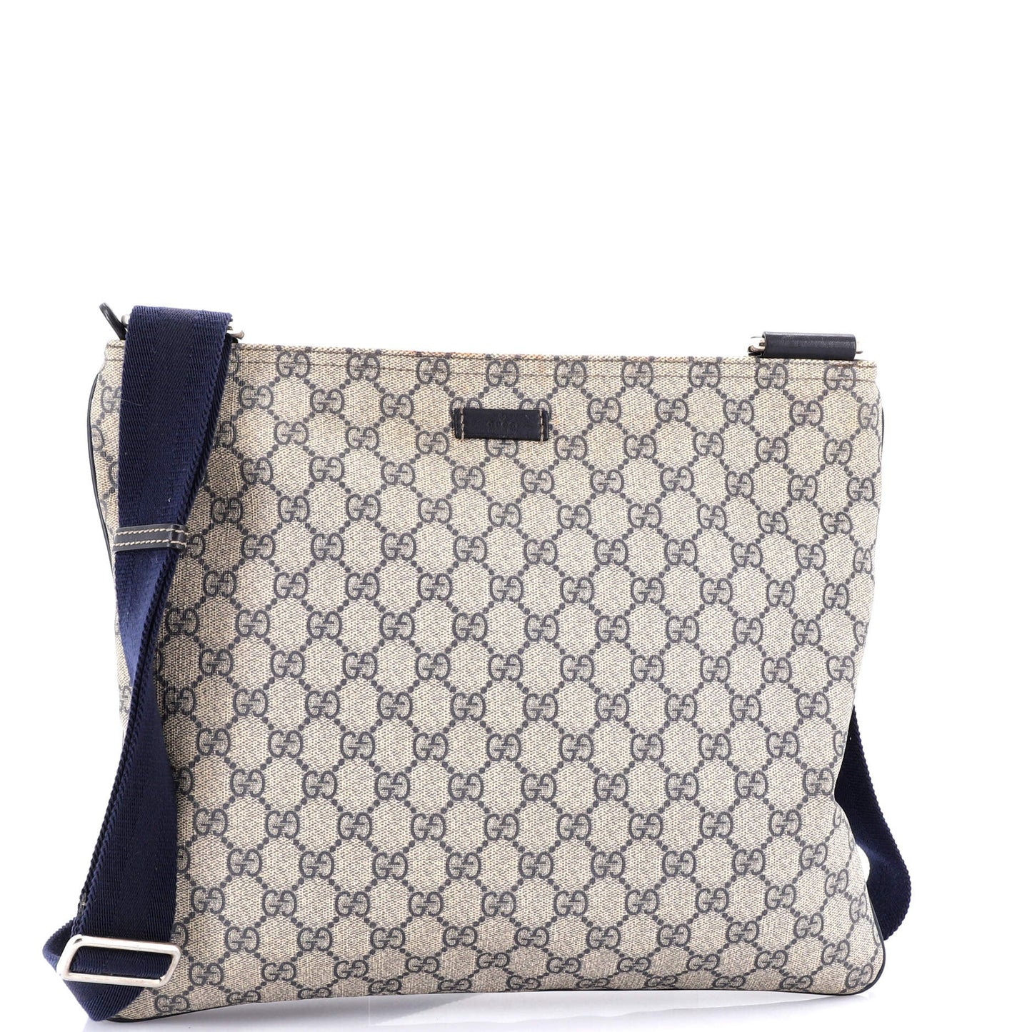 Zip Top Messenger Bag GG Coated Canvas Large