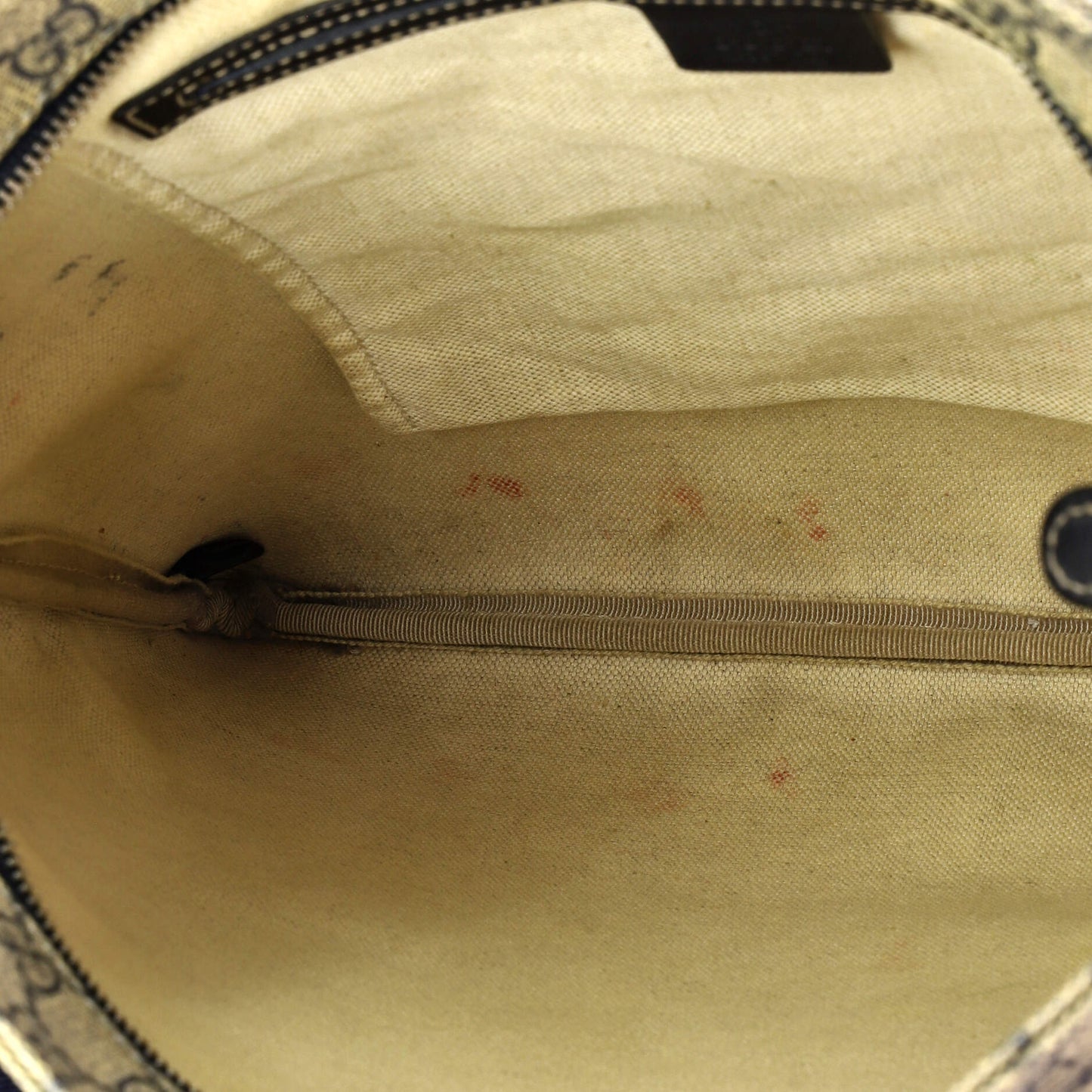 Zip Top Messenger Bag GG Coated Canvas Large