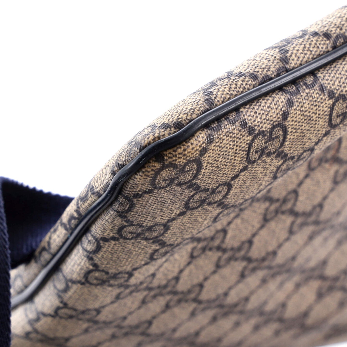 Zip Top Messenger Bag GG Coated Canvas Large