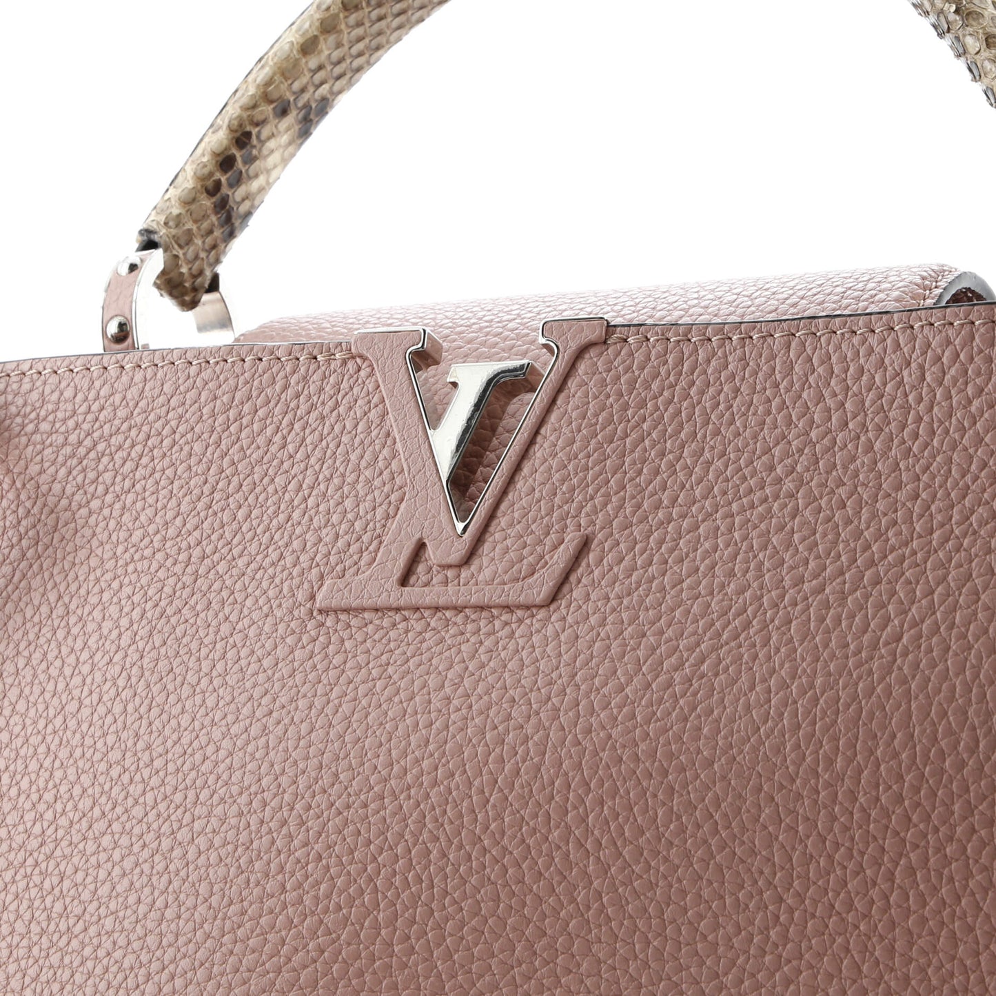 Capucines Bag Leather with Python PM