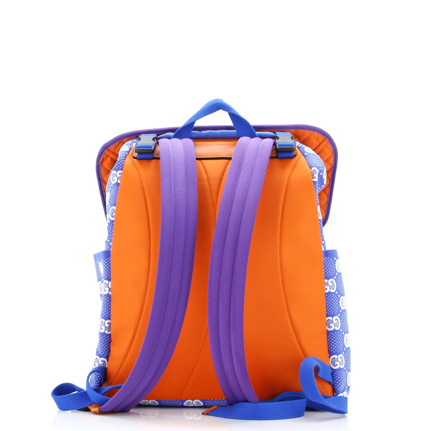 Panelled Double Buckle Backpack GG Jacquard Nylon and Rubber Large