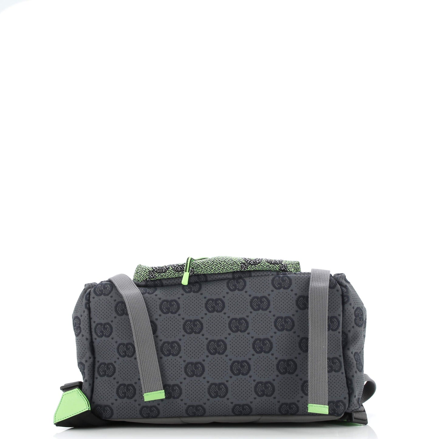 Panelled Double Buckle Backpack GG Jacquard Nylon and Rubber Large