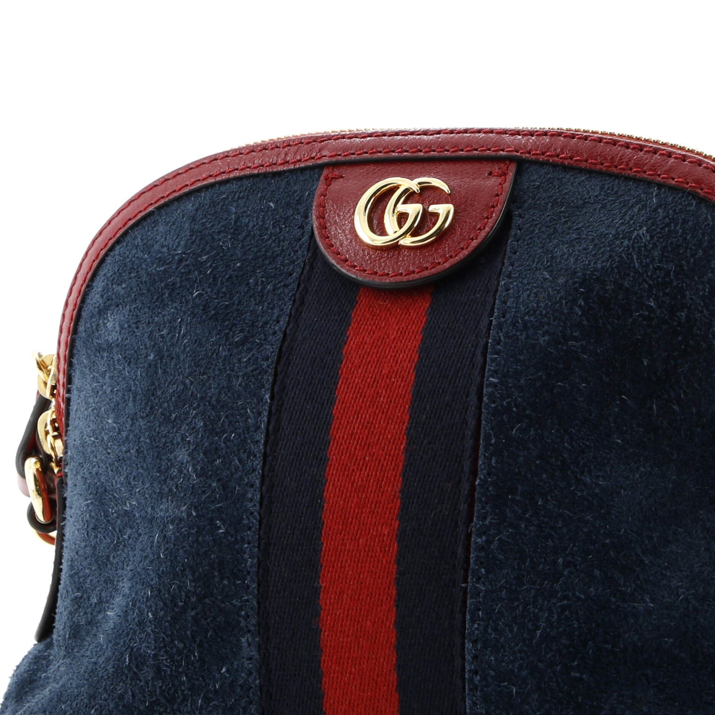 Ophidia Dome Shoulder Bag Suede Small