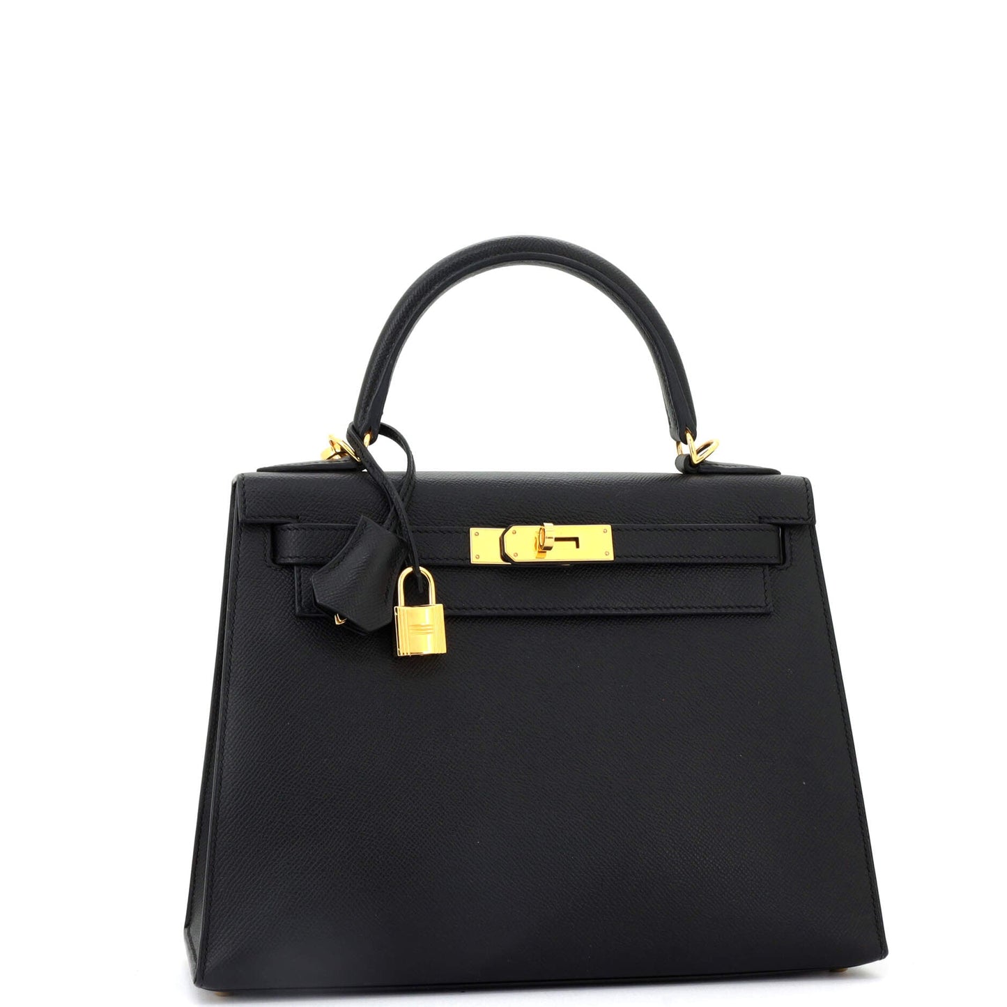 Kelly Handbag Noir Epsom with Gold Hardware 28