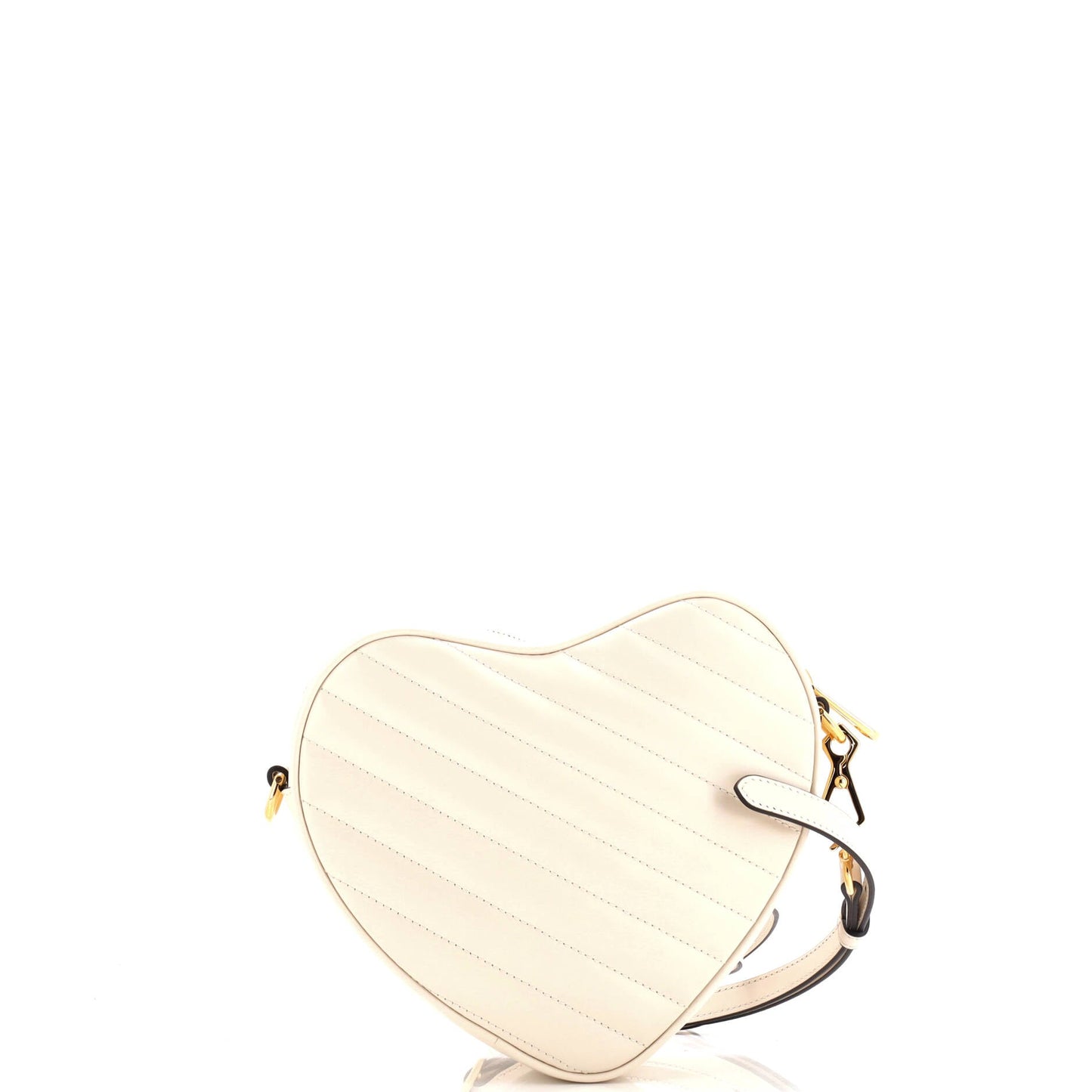 Interlocking G Heart Shoulder Bag Diagonal Quilted Leather Mini