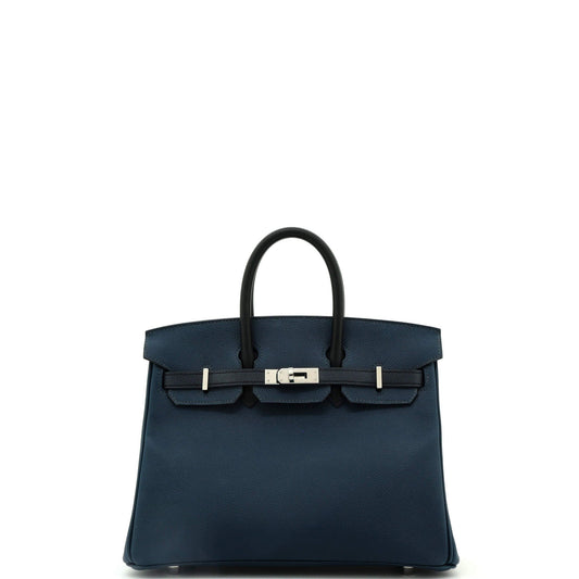 Birkin Handbag Tricolor Epsom with Palladium Hardware 25