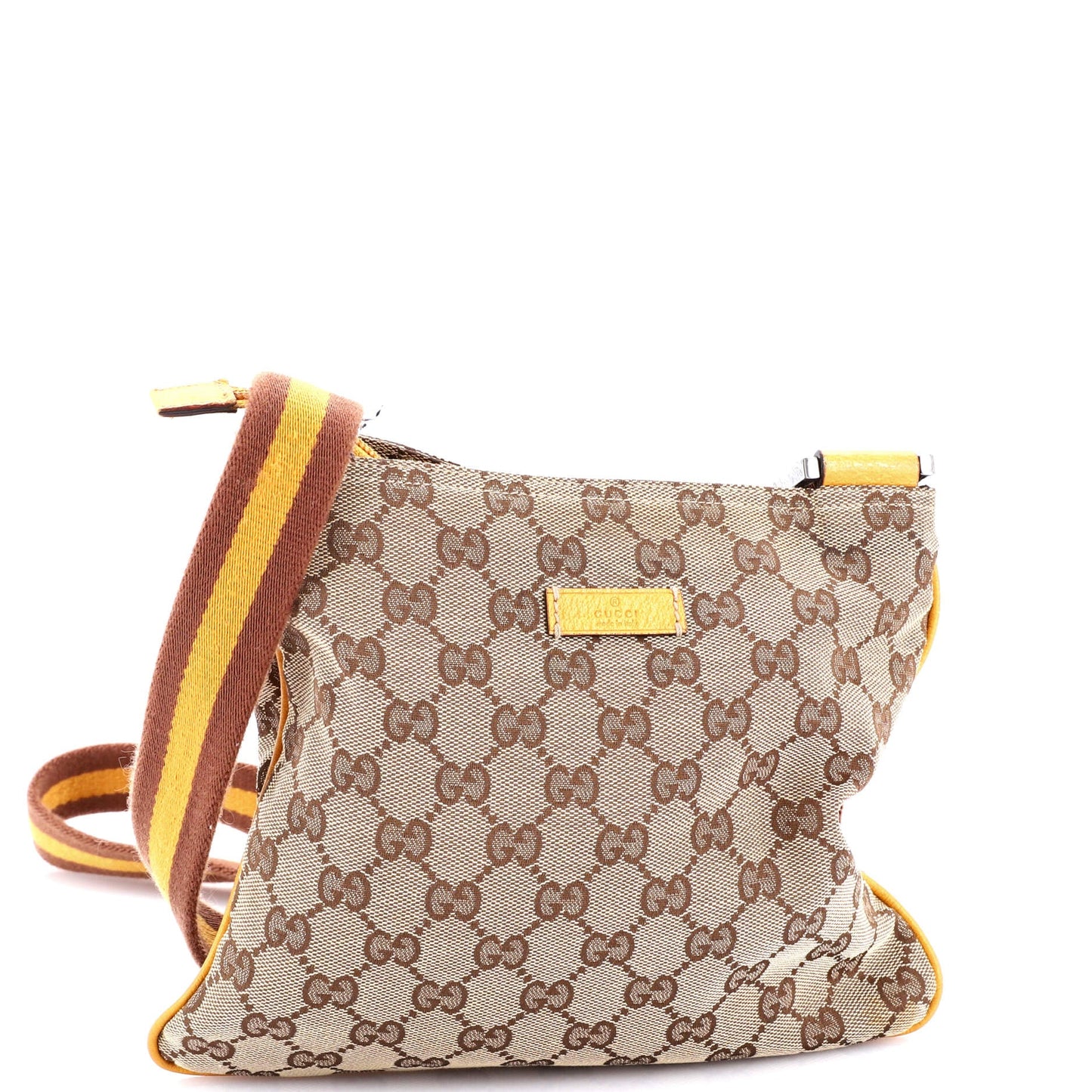 Web Strap Zip Messenger Bag GG Canvas Small