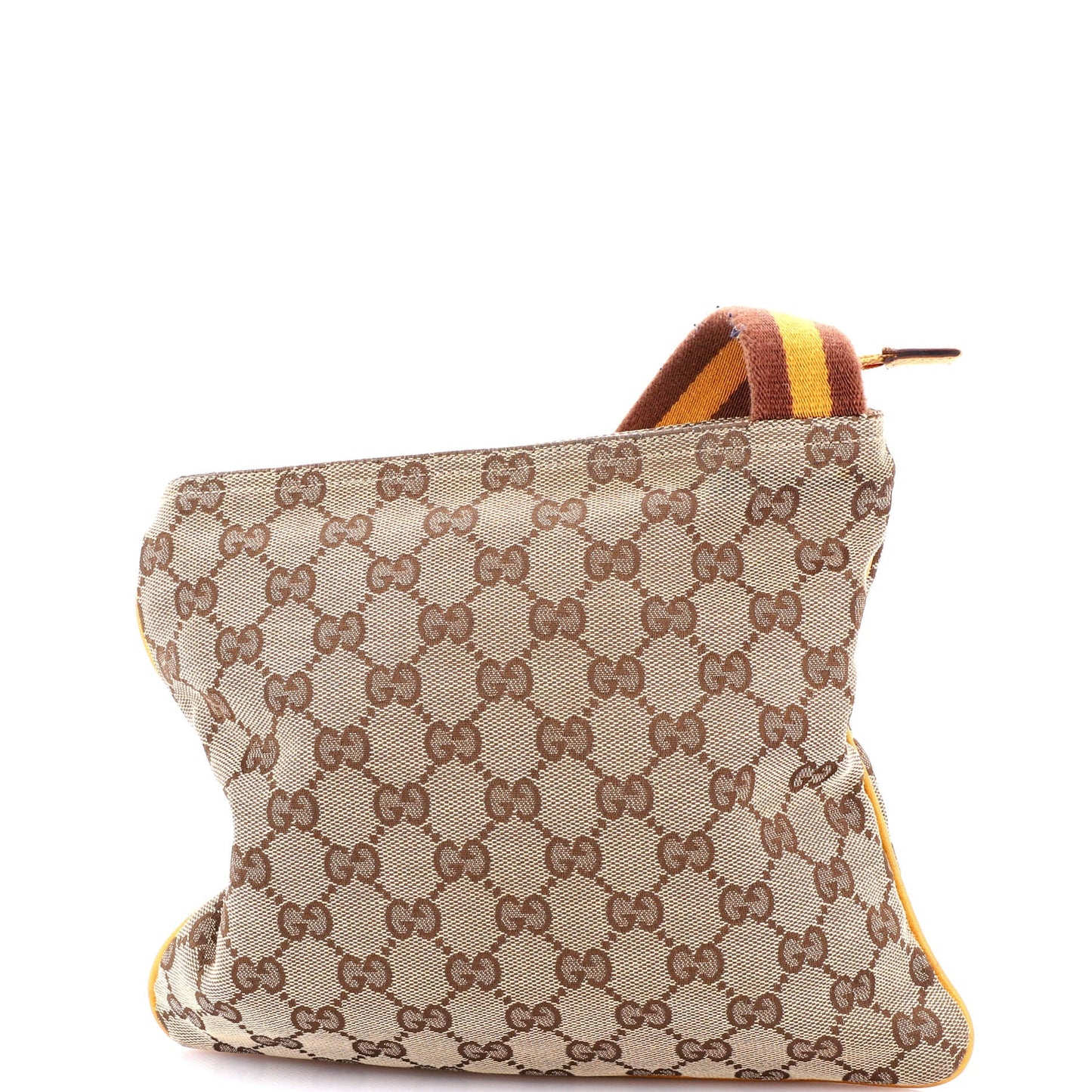 Web Strap Zip Messenger Bag GG Canvas Small