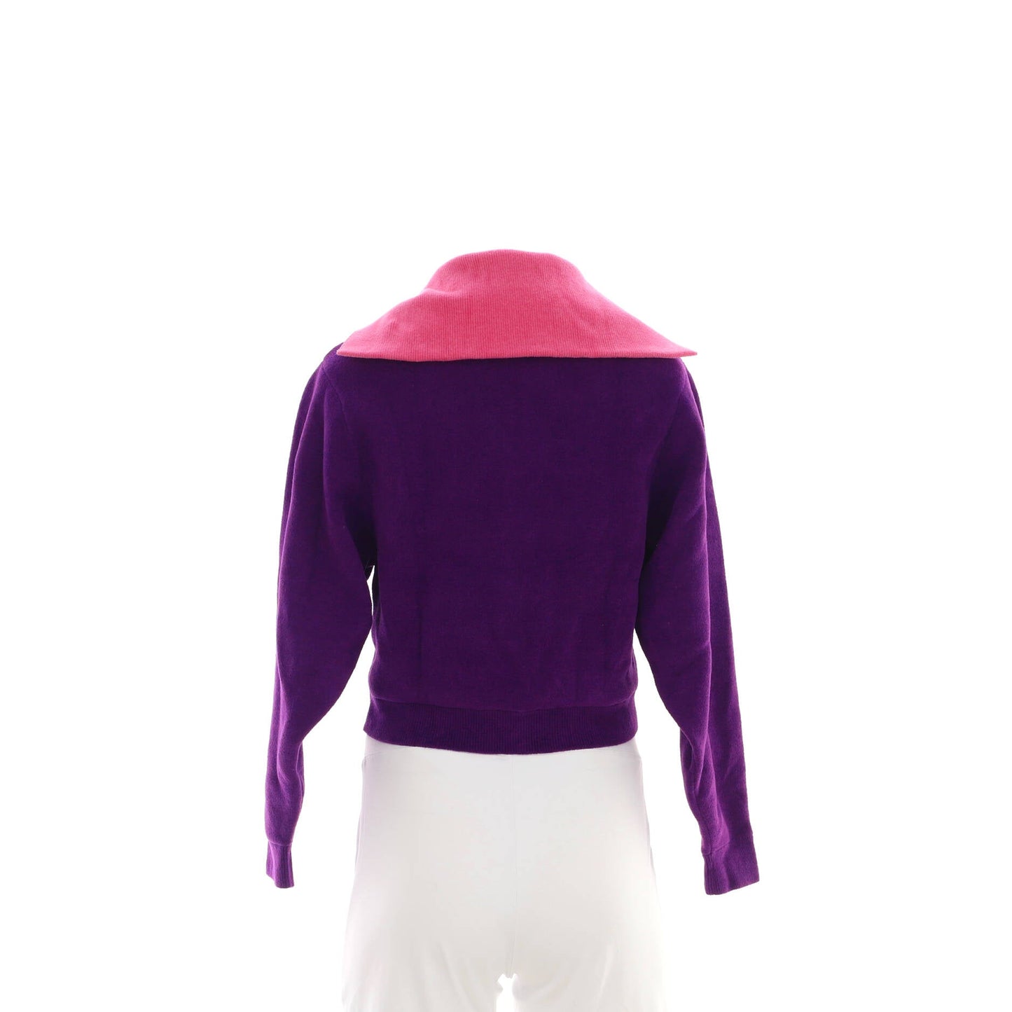 Women's Vuittamins Zip Collar Sweater Cotton and Wool Blend