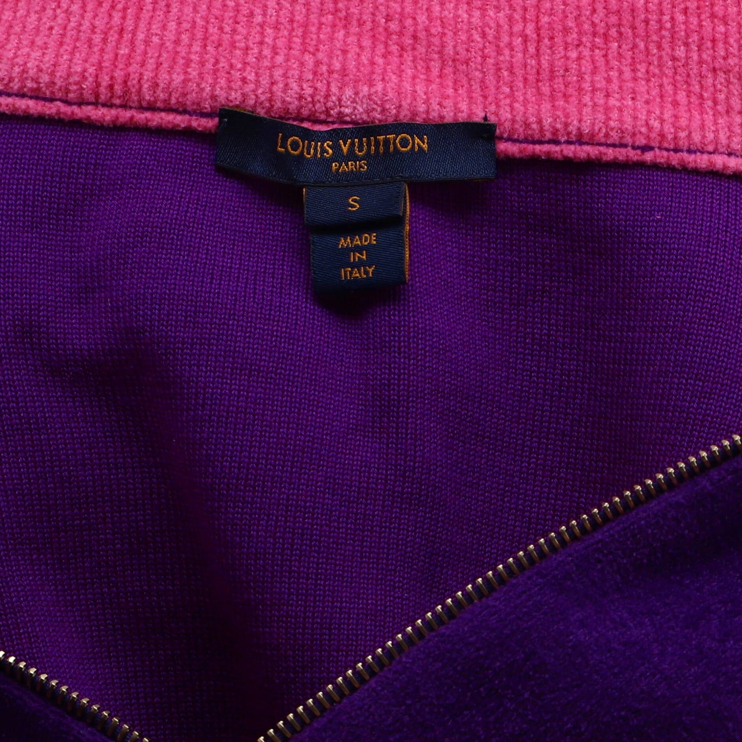 Women's Vuittamins Zip Collar Sweater Cotton and Wool Blend