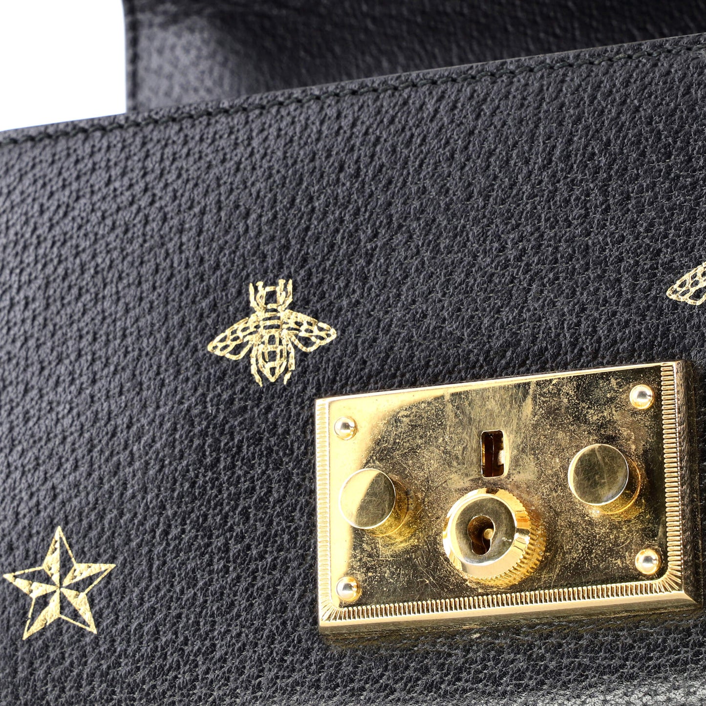 Padlock Shoulder Bag Printed Leather Small