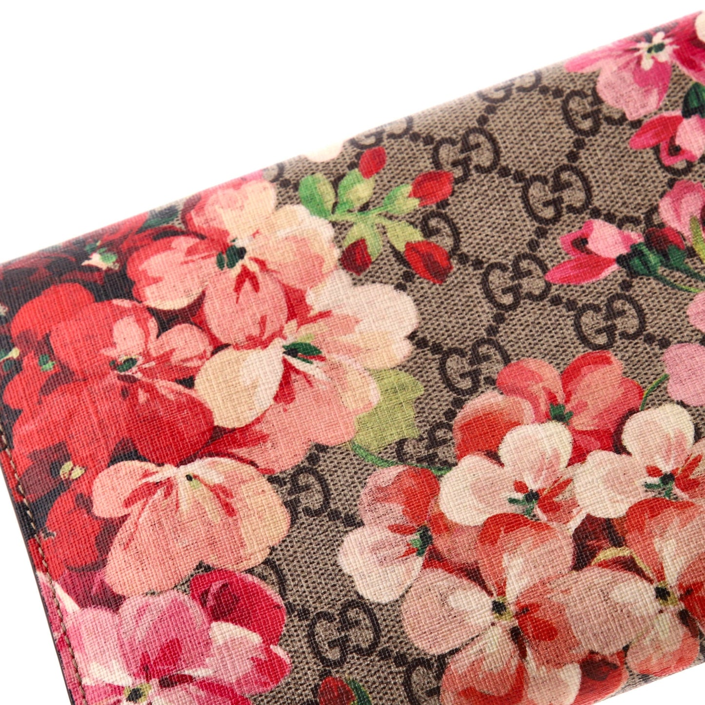 Dionysus Chain Wallet Blooms Print GG Coated Canvas Small