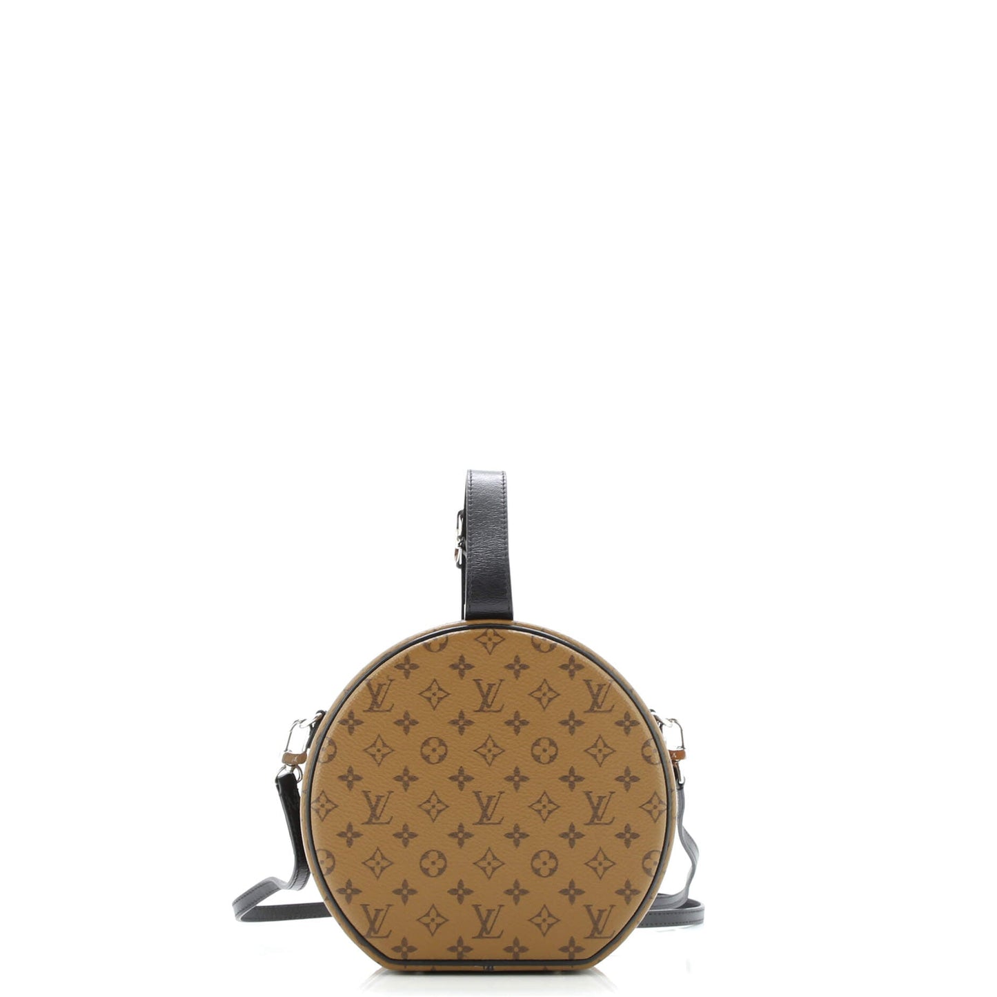 Petite Boite Chapeau Bag Reverse Monogram Canvas and Leopard Printed Leather