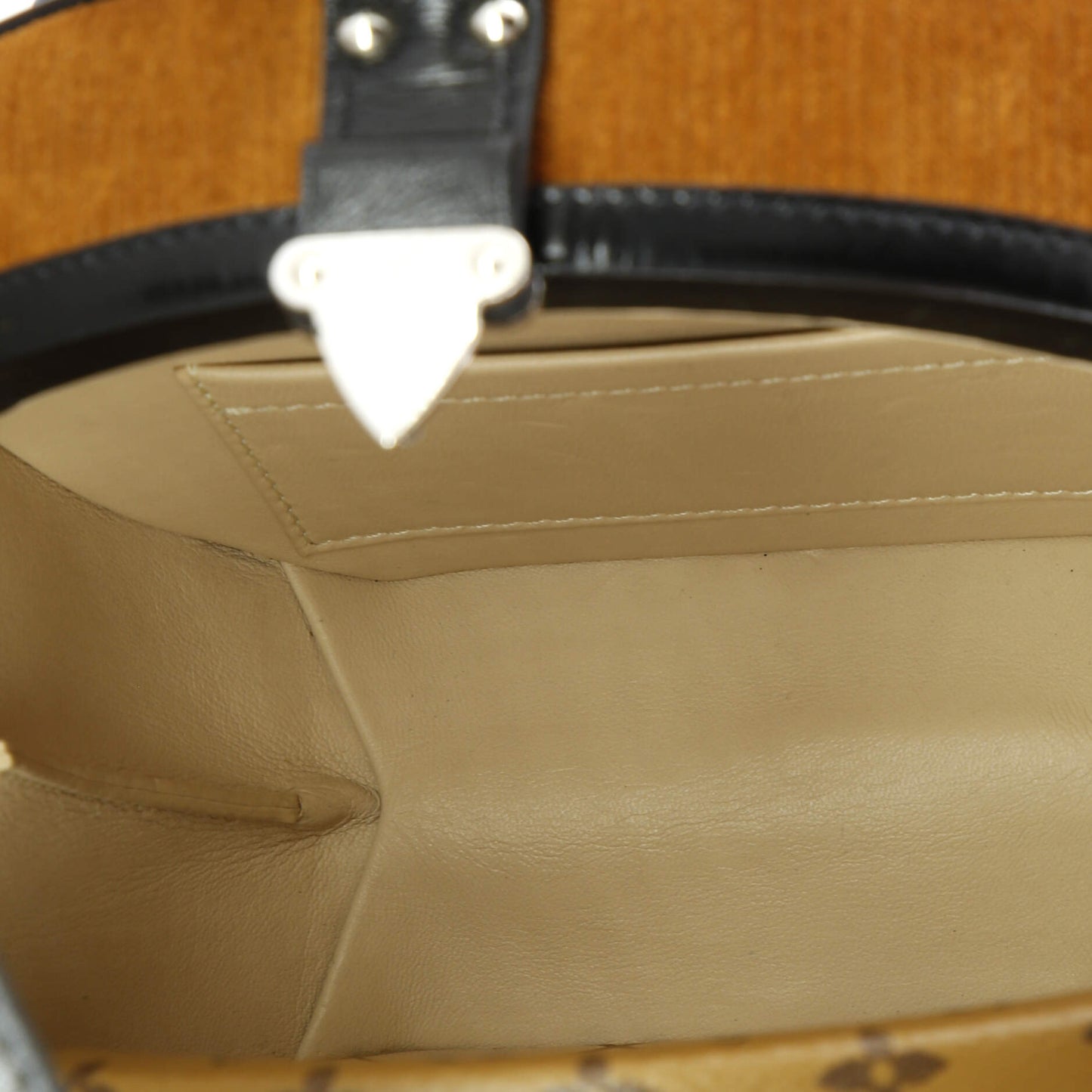 Petite Boite Chapeau Bag Reverse Monogram Canvas and Leopard Printed Leather