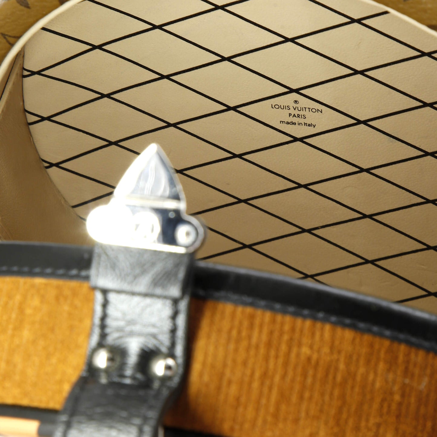 Petite Boite Chapeau Bag Reverse Monogram Canvas and Leopard Printed Leather