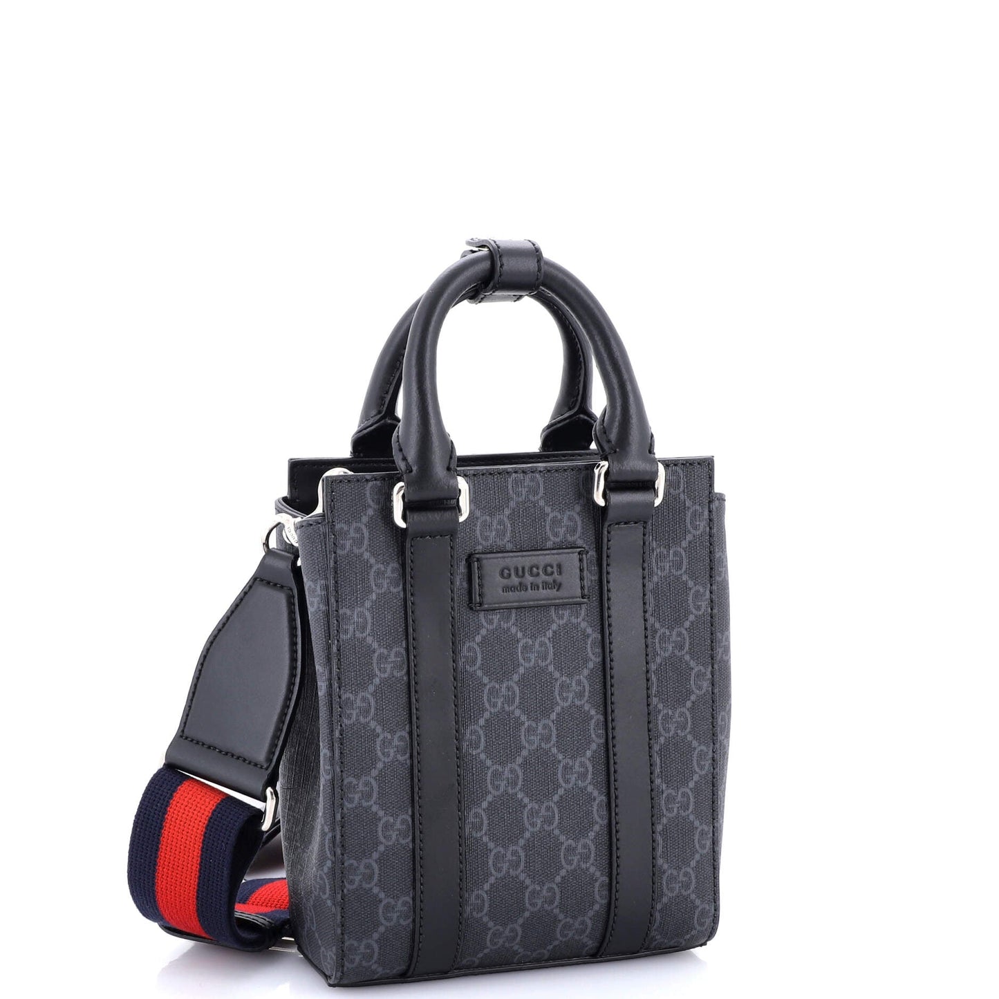 Convertible Web Open Tote GG Coated Canvas Mini
