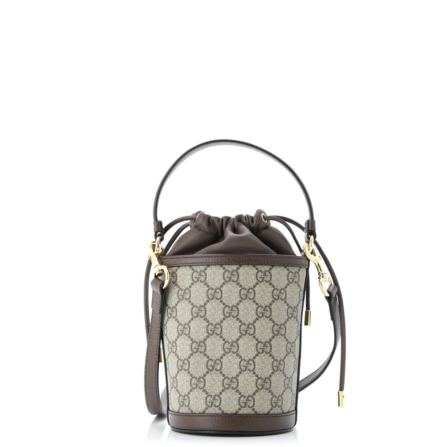 Ophidia Top Handle Bucket Bag GG Coated Canvas with Leather Mini