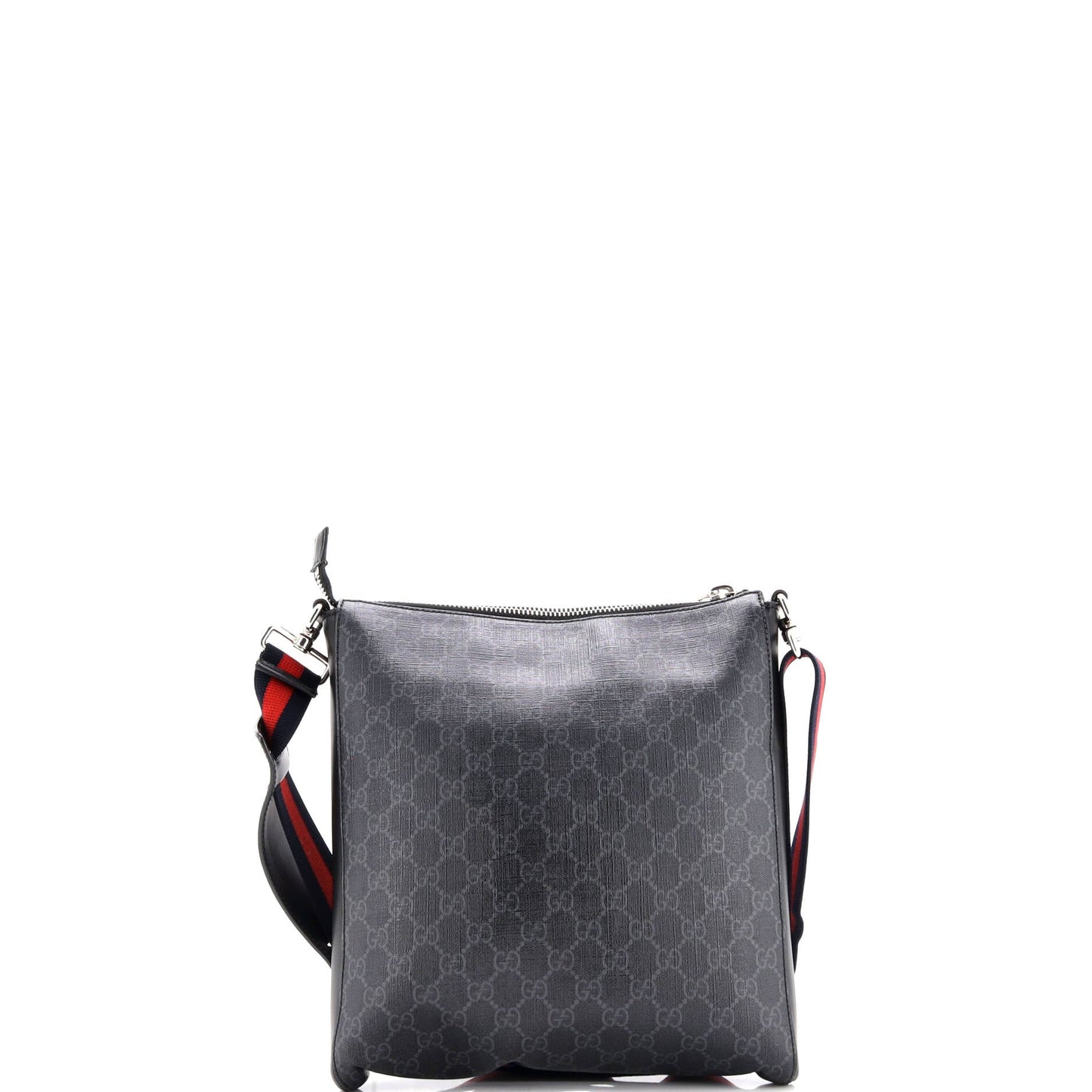 Night Courrier Zip Messenger GG Coated Canvas with Applique Small