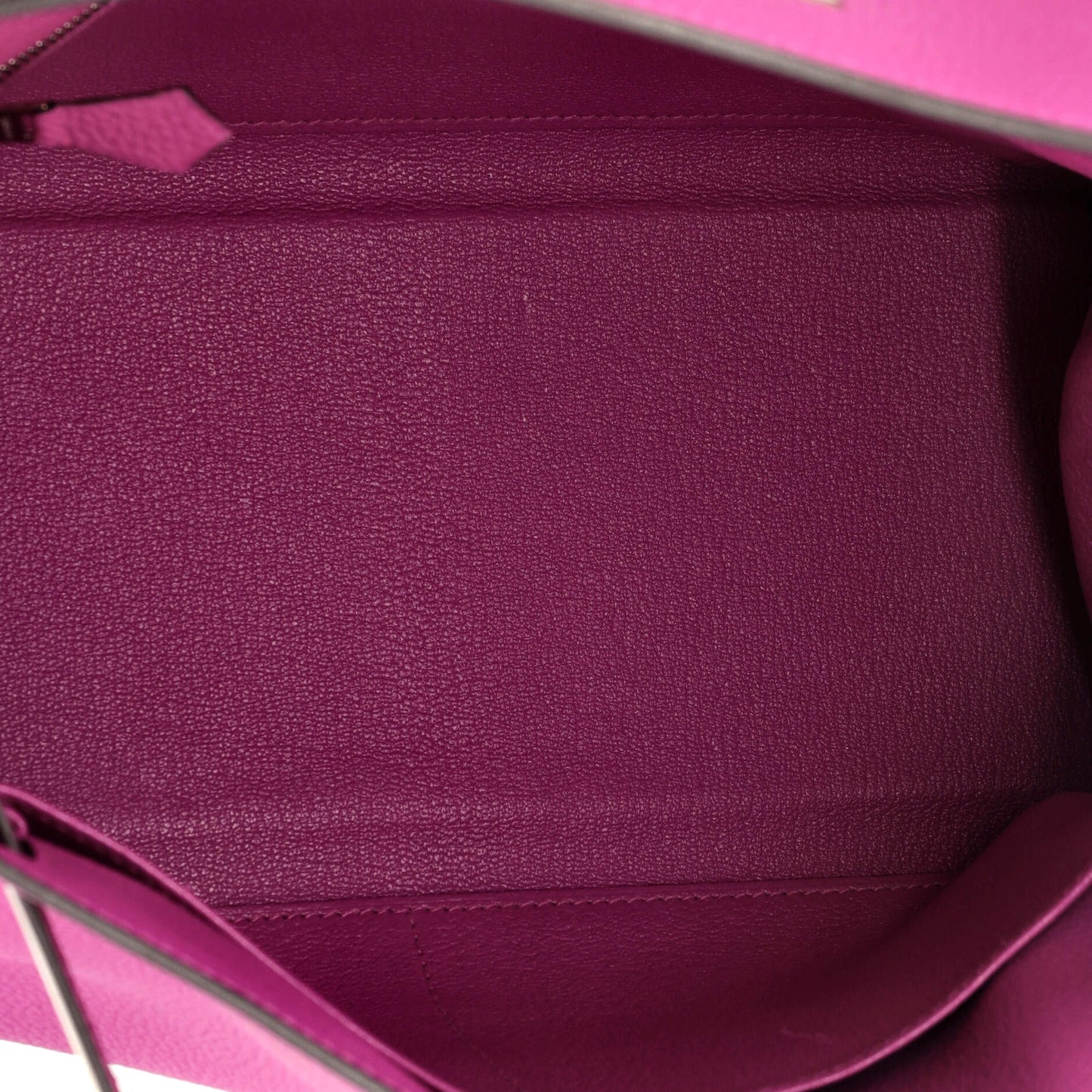 Kelly Handbag Rose Pourpre Togo with Palladium Hardware 28