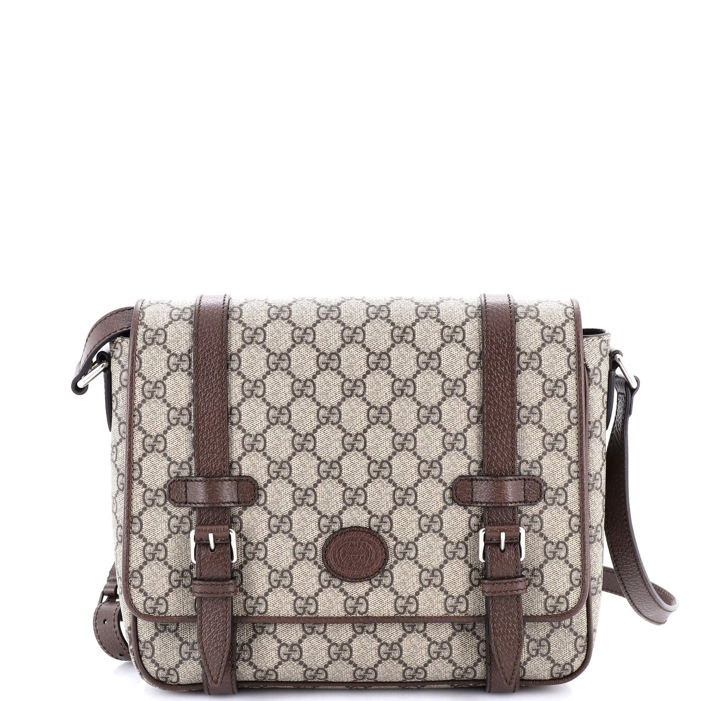 Interlocking G Patch Messenger Bag GG Coated Canvas Medium