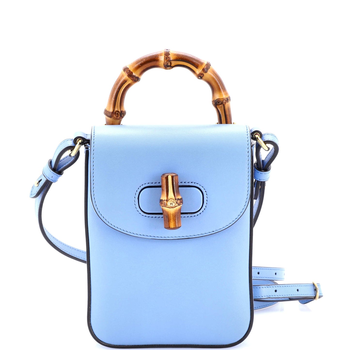 Bamboo Top Handle Backpack Leather Mini