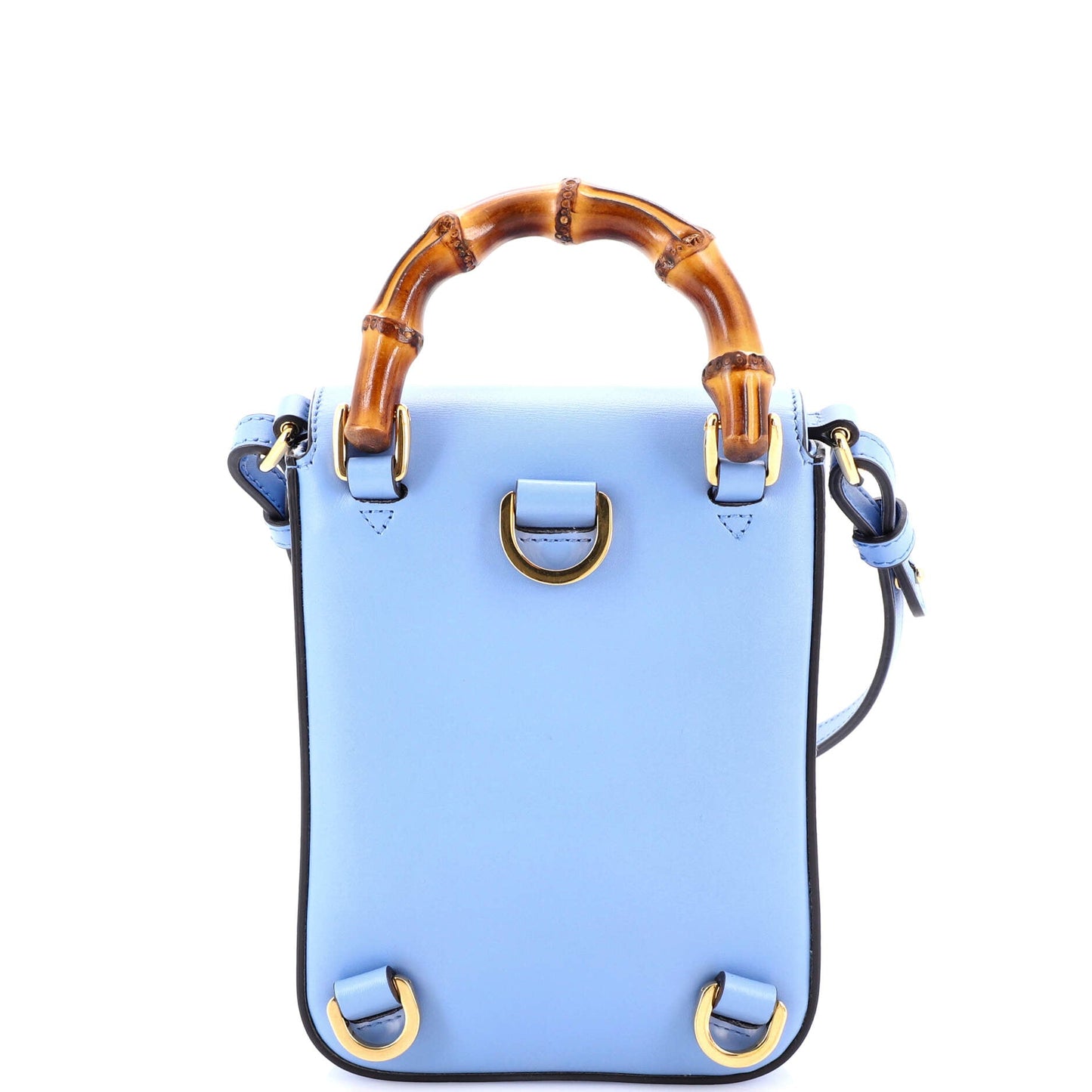 Bamboo Top Handle Backpack Leather Mini