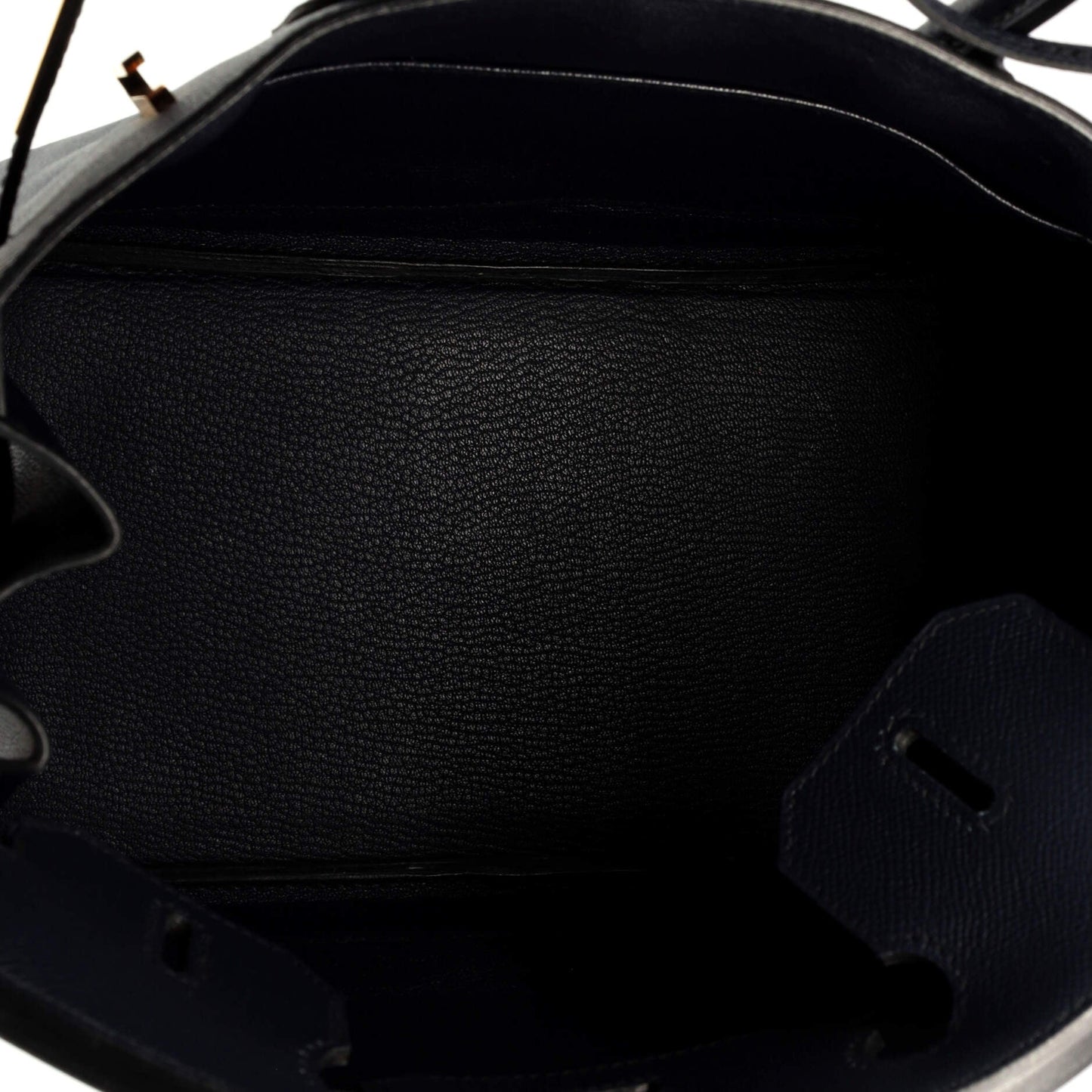 Birkin Handbag Bleu Indigo Epsom with Rose Gold Hardware 30