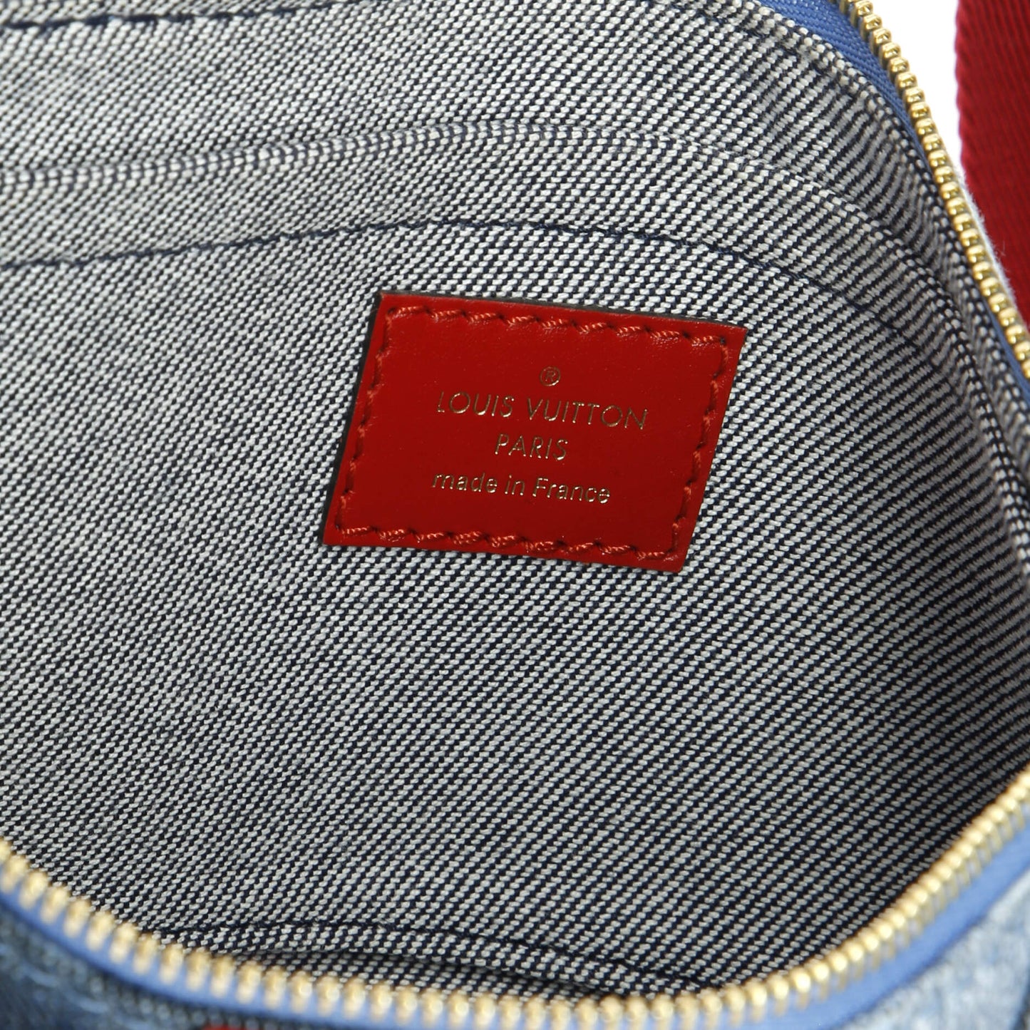 Multi Pochette Accessoires Damier and Monogram Patchwork Denim