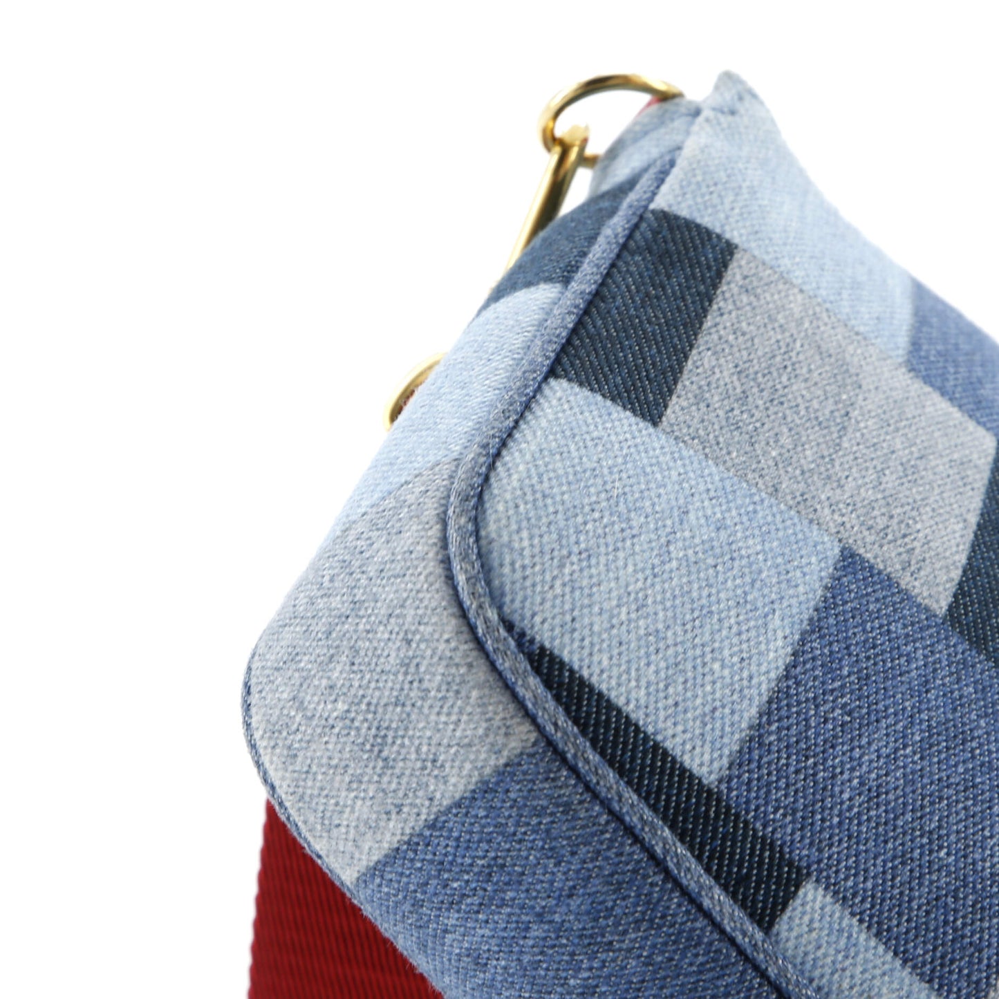 Multi Pochette Accessoires Damier and Monogram Patchwork Denim