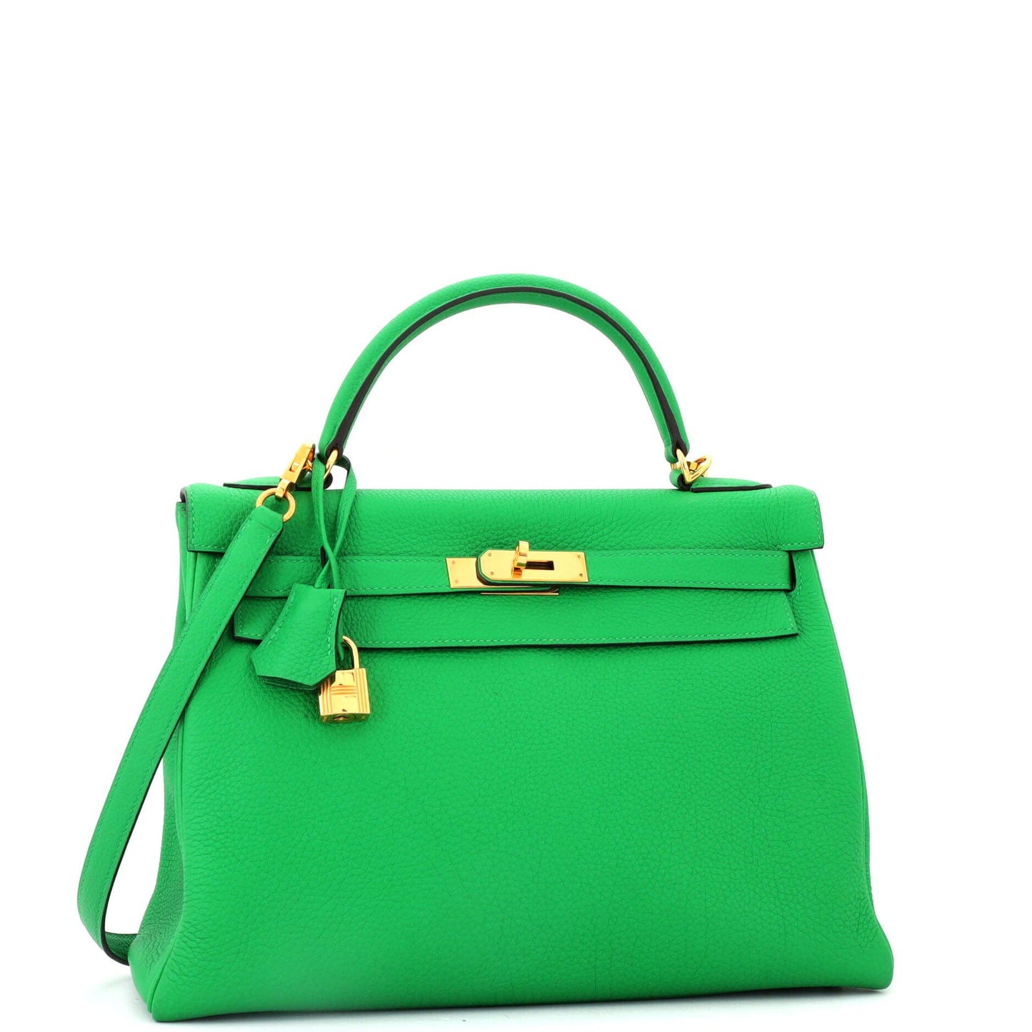 Kelly Handbag Bamboo Togo with Gold Hardware 32