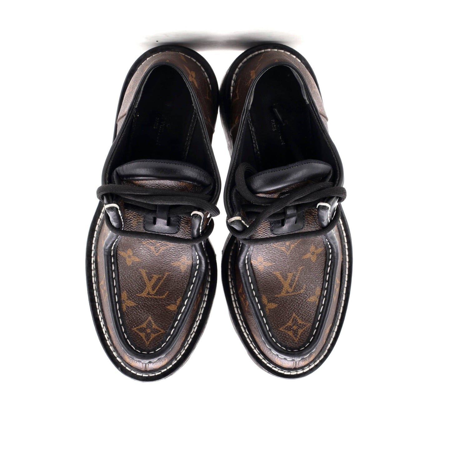 Women's LV Beaubourg Platform Derby Shoes Monogram Canvas