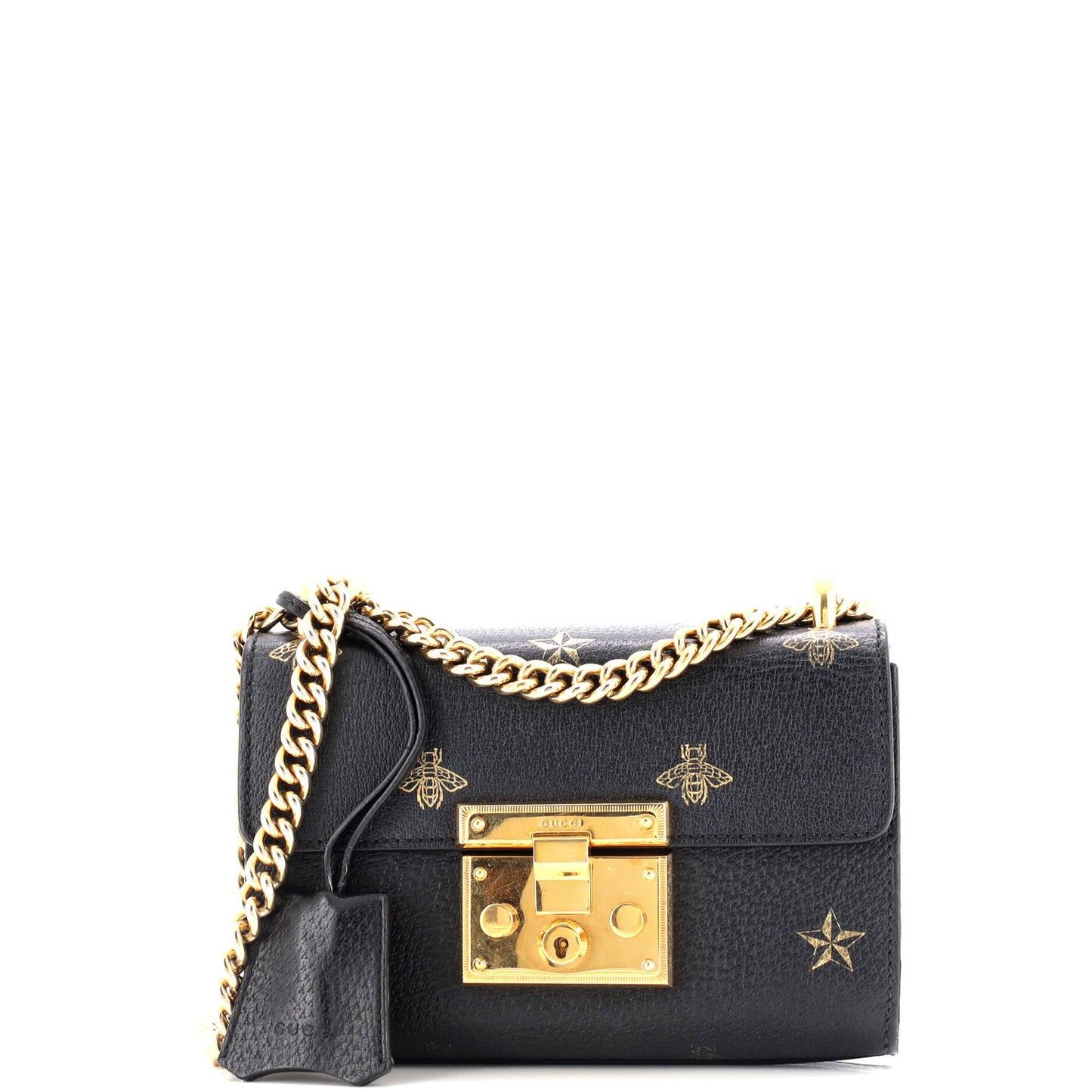 Padlock Shoulder Bag Printed Leather Small