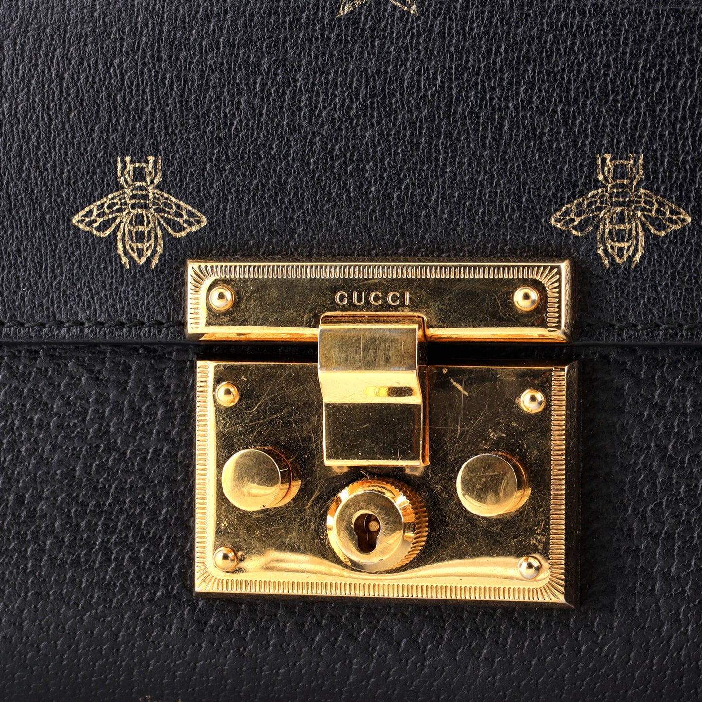 Padlock Shoulder Bag Printed Leather Small