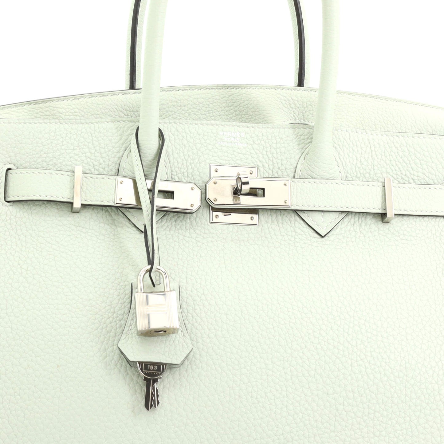 Birkin Handbag Vert Fizz Togo with Palladium Hardware 30