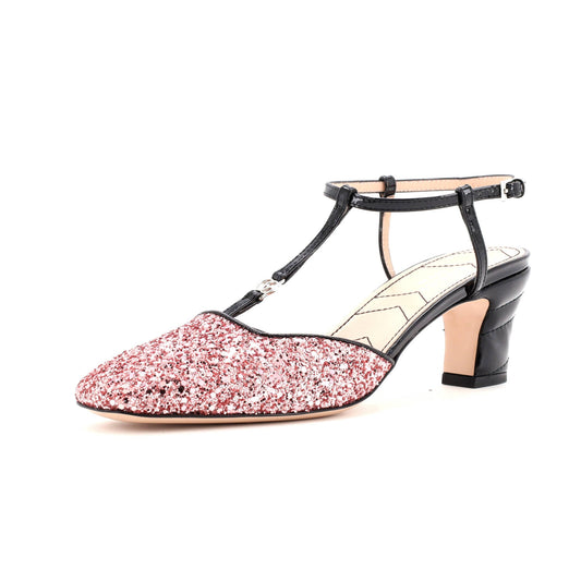 Women's Slingback Pumps Glitter and Patent
