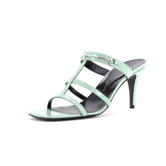 Women's Horsebit Cage Heeled Sandals Leather