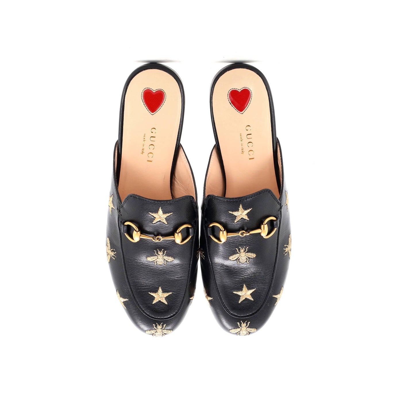 Women's Princetown Mules Embroidered Leather